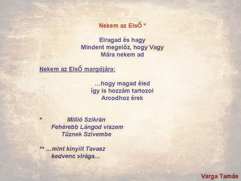 Nekem az ElsŐ