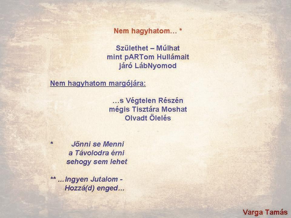 Nem hagyhatom
