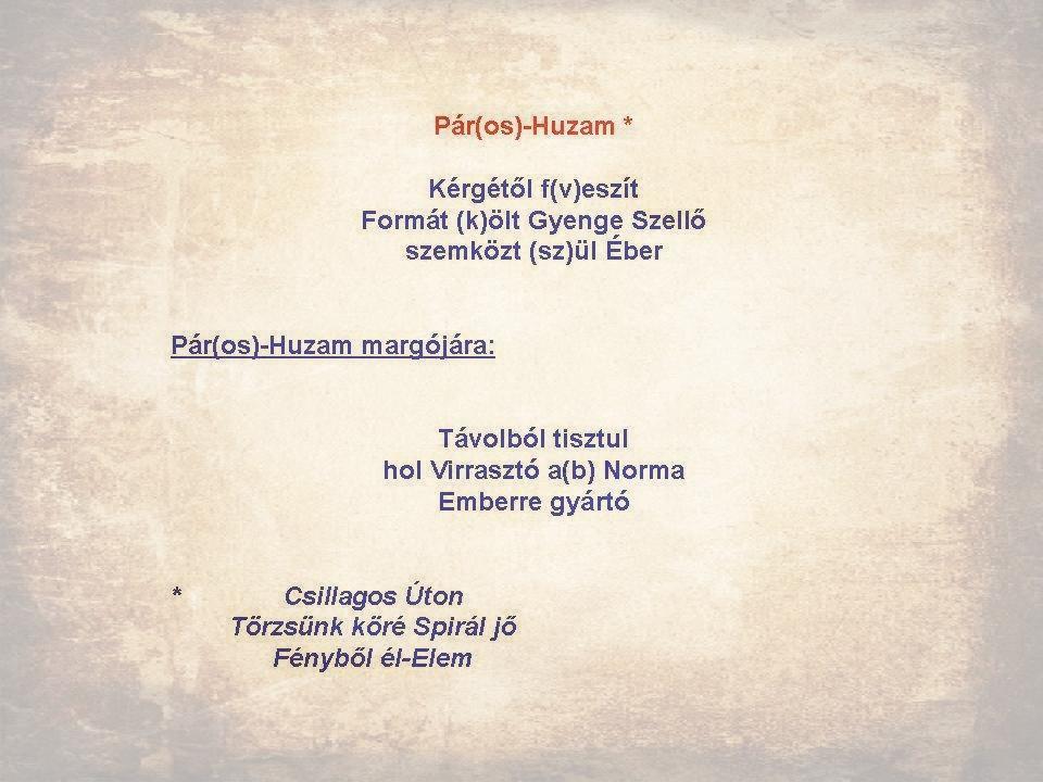 Pár(os)-Huzam