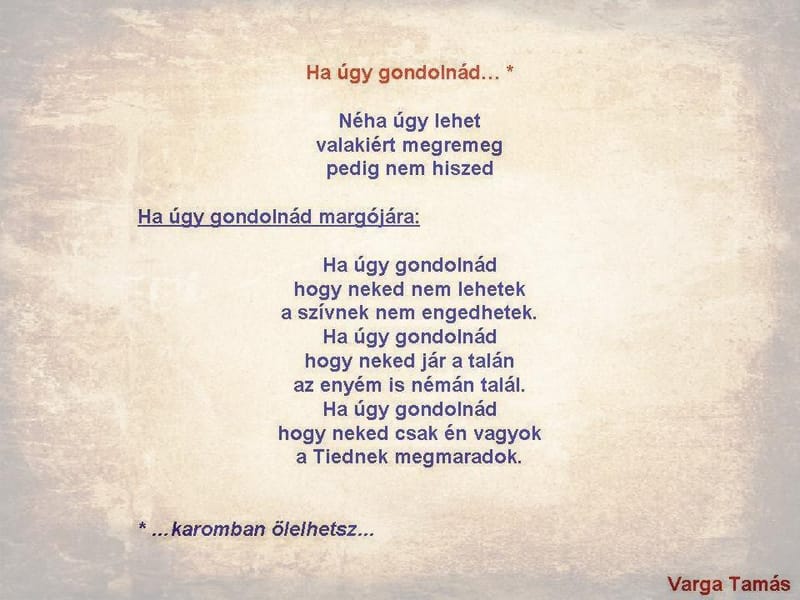 Ha úgy gondolnád