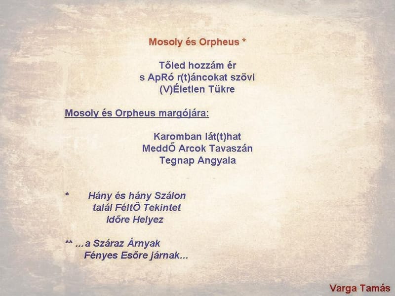 Mosoly és Orpheus