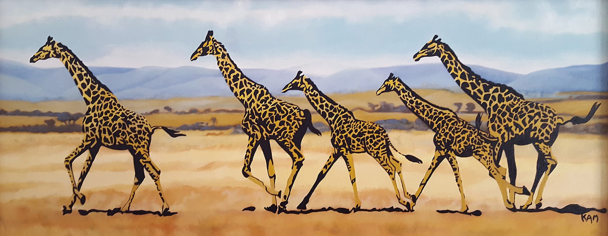 Running Giraffs, African Collection