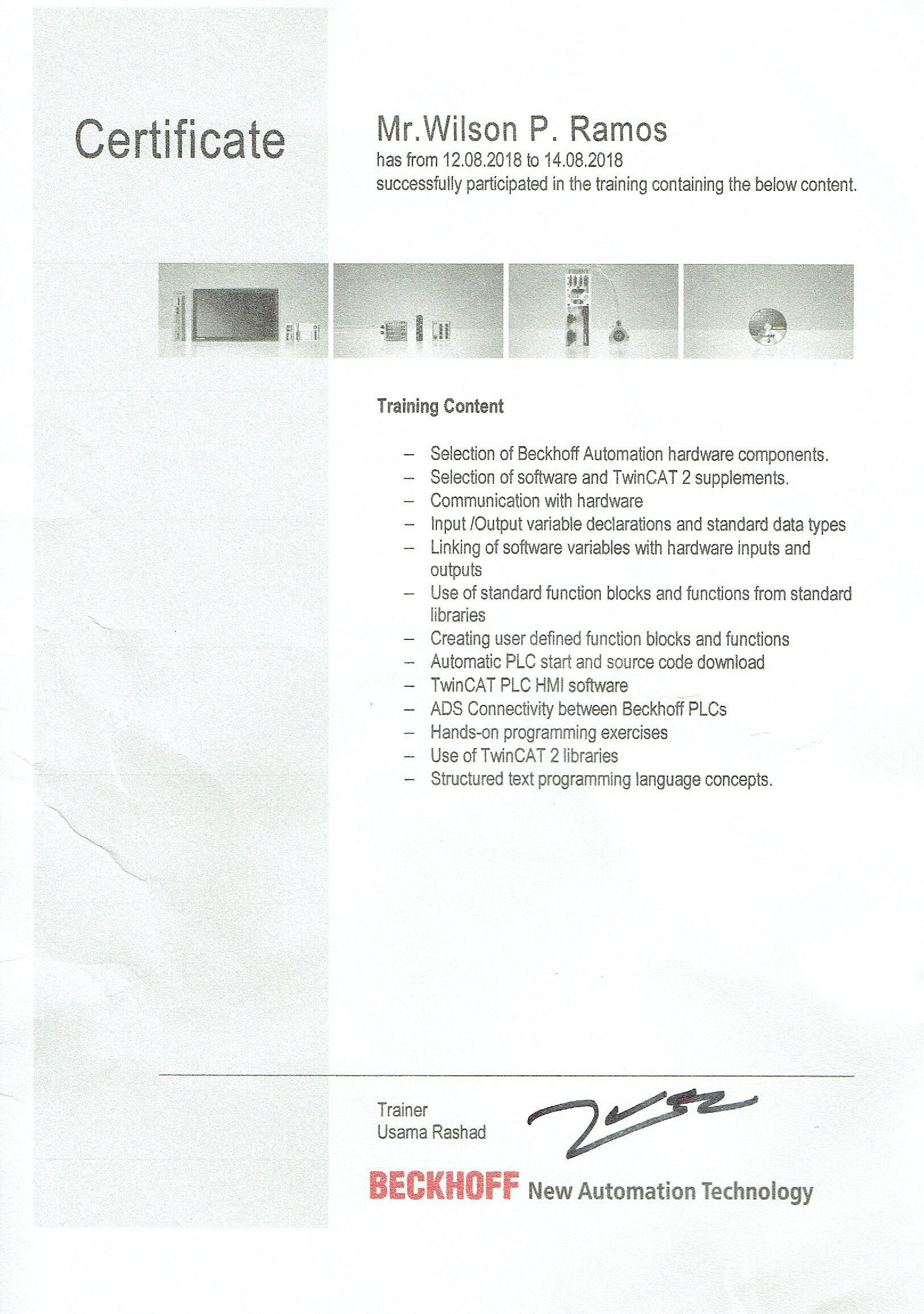 PLC Training Beckhoff Automation