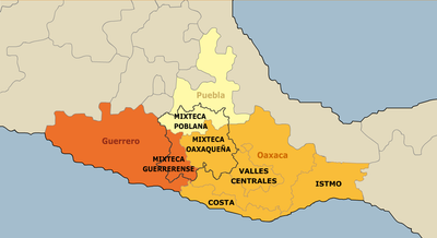 Lugares donde se habla  y variantes del mixteco