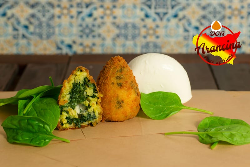 Arancine con spinaci