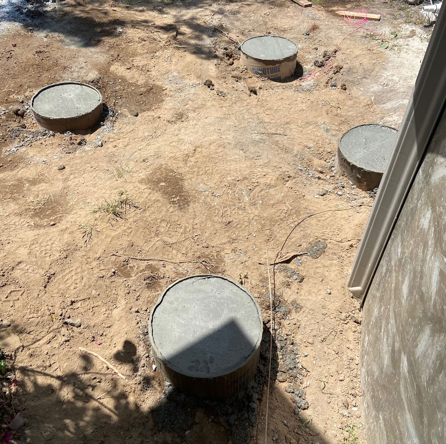 Excavation, footings & construction. 