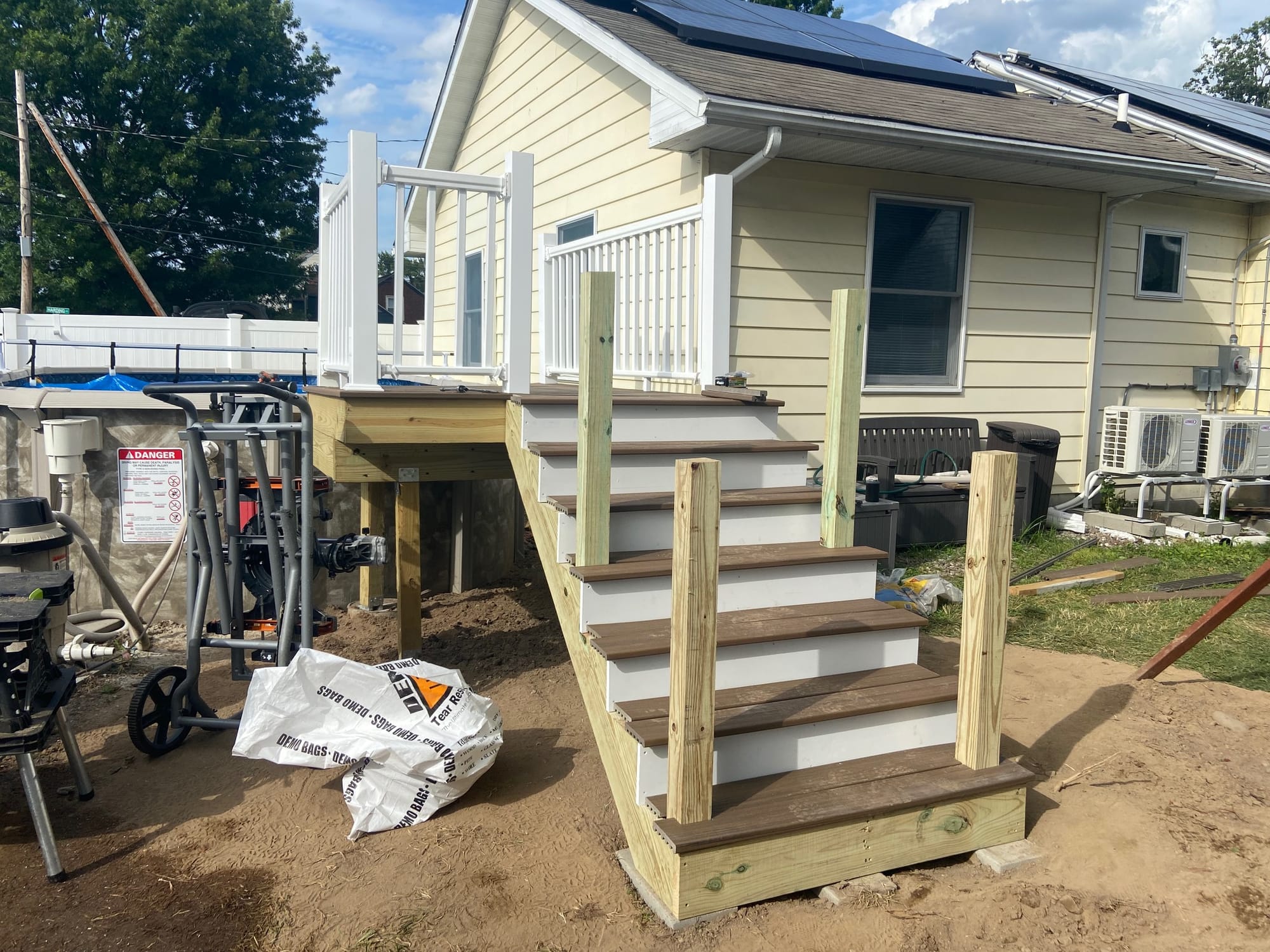 Excavation, footings & construction. 