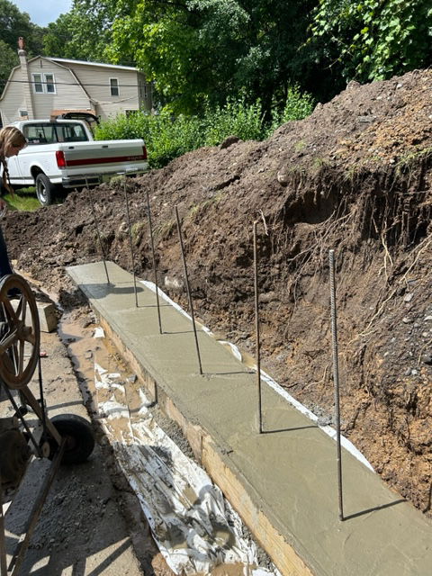 Marius St. retaining wall demo & replacement. 