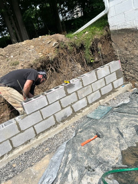 Marius St. retaining wall demo & replacement. 