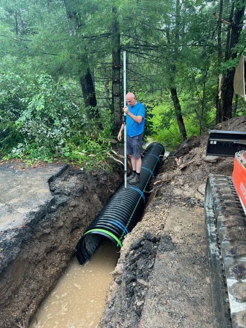 Woodstock Chimes driveway culvert pipe replacement. 