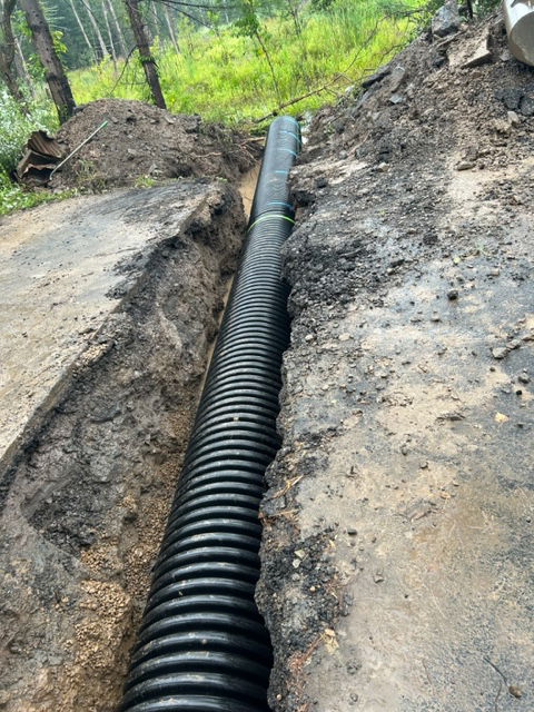 Woodstock Chimes driveway culvert pipe replacement. 