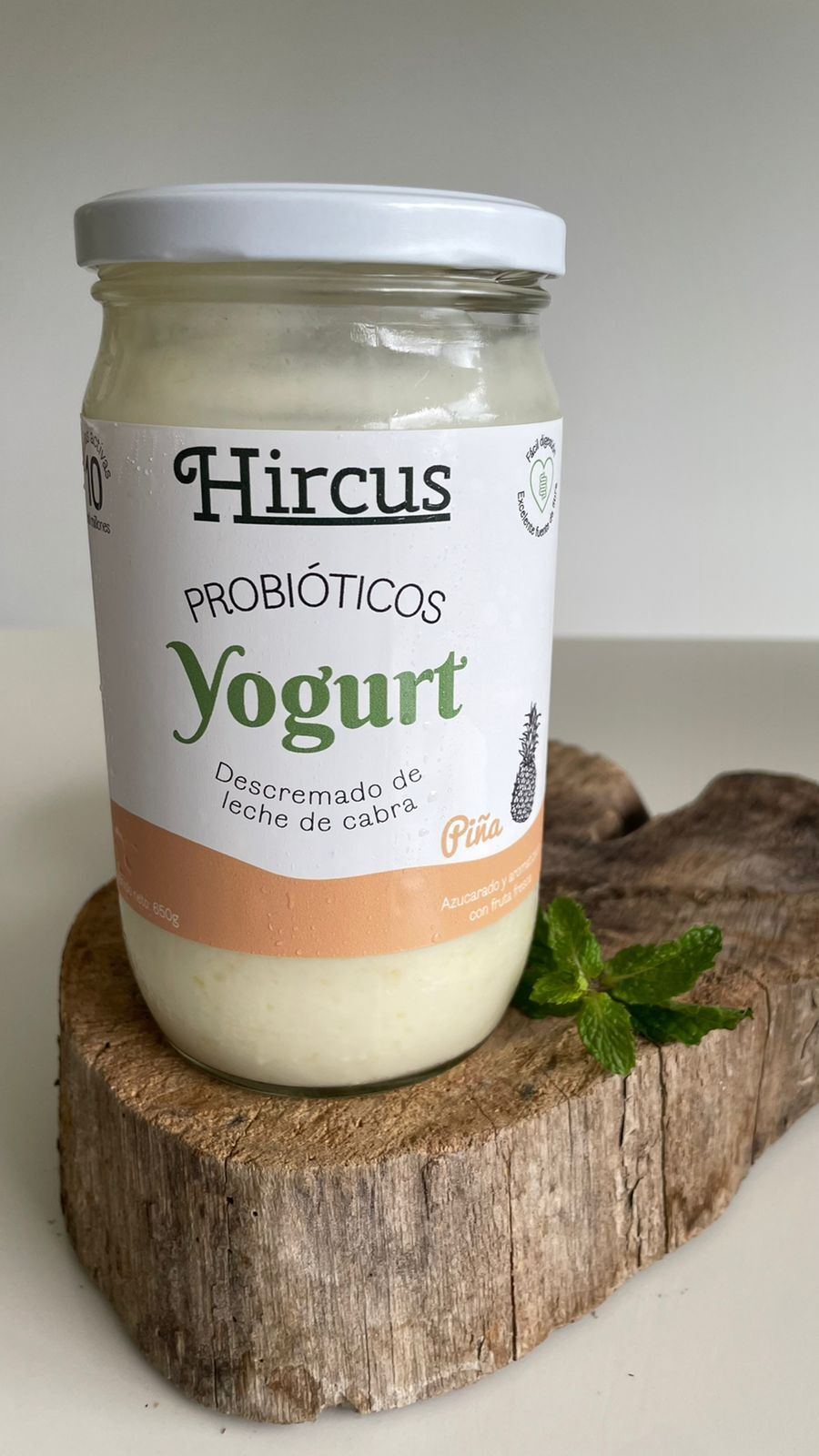 YOGURT DE LECHE DE CABRA DESCREMADA SABOR PIÑA