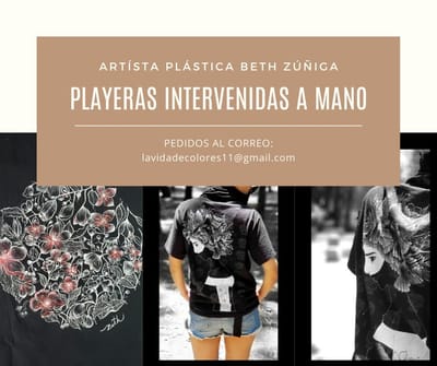Playeras intervenidas a mano