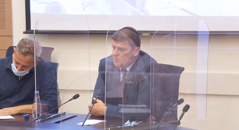 בדיון בוועדת חוץ ובטחון בנושא קמפיין השקר של השמאל על אלימות המתיישבים