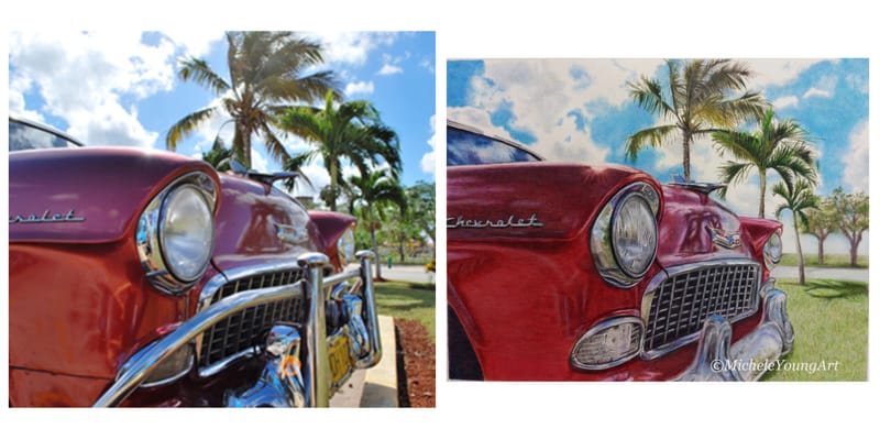 Cruisin' - A Colored Pencil Drawing