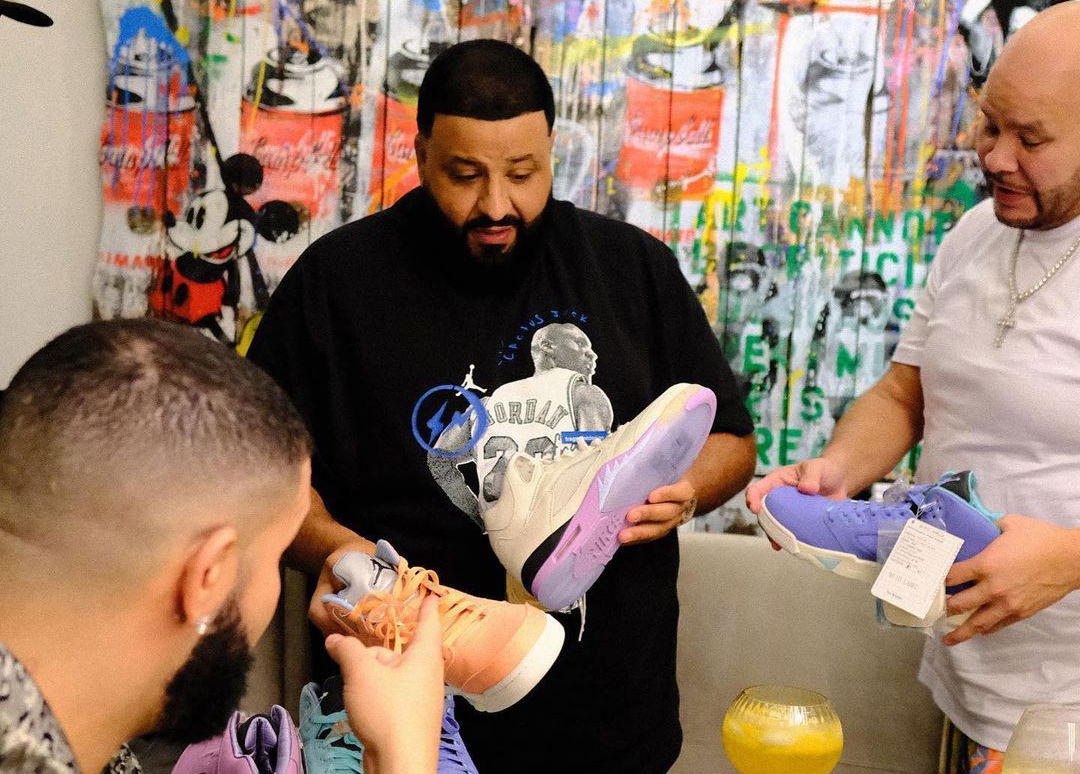 DJ KHALED 率先與 YE、DRAKE、FAT JOE 開箱 WE THE BEST MUSIC x AIR JORDAN 5s 系列