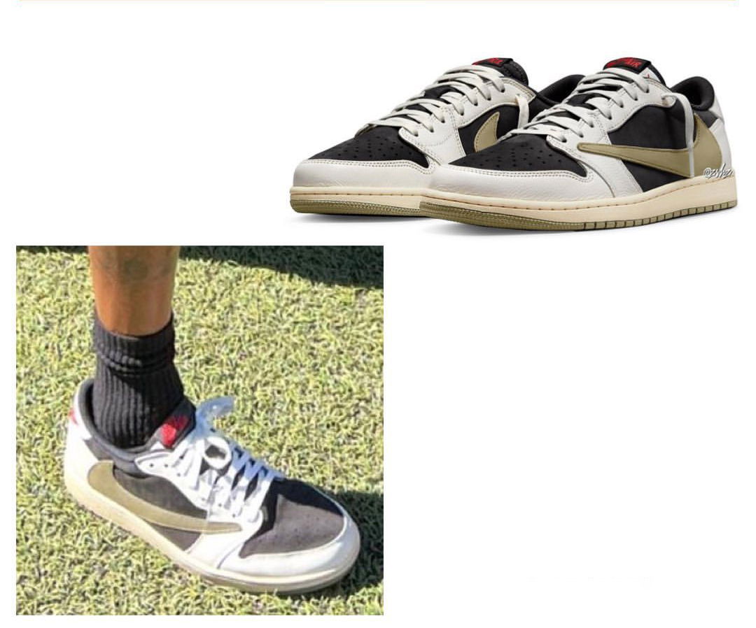 TRAVIS SCOTT 率先着用 新配色 TRAVIS SCOTT x AJ1 LOW