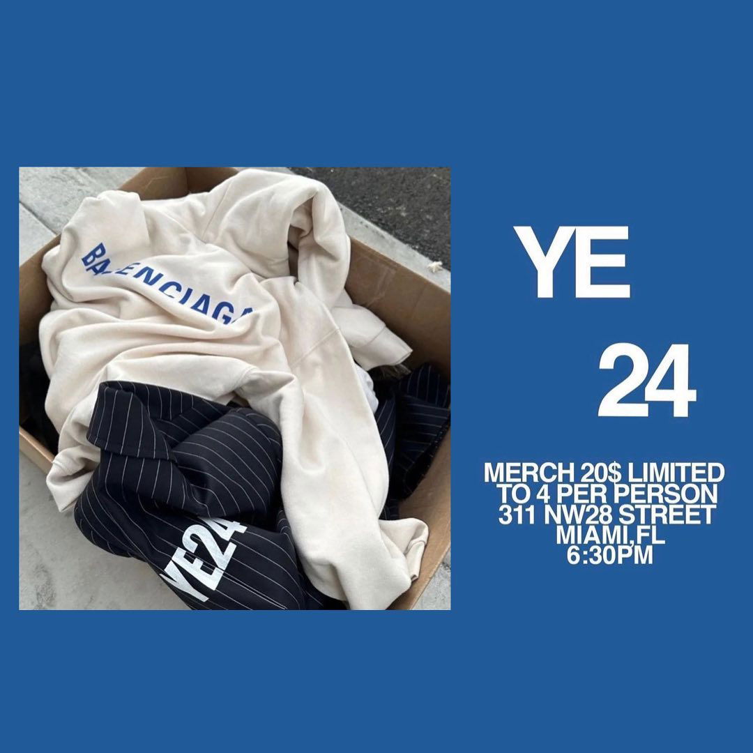 YE（KANYE WEST）推出售價 $20 美金 YE24 系列 系列採用 BALENCIAGA、YEEZY、GAP 等製成