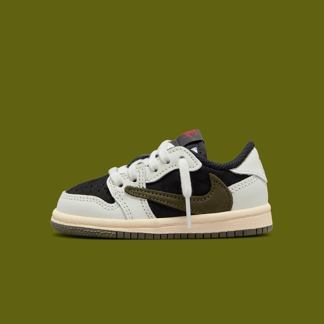 TRAVIS SCOTT x AJ1 LOW "OLIVE" 官方高清細節圖及發售詳情