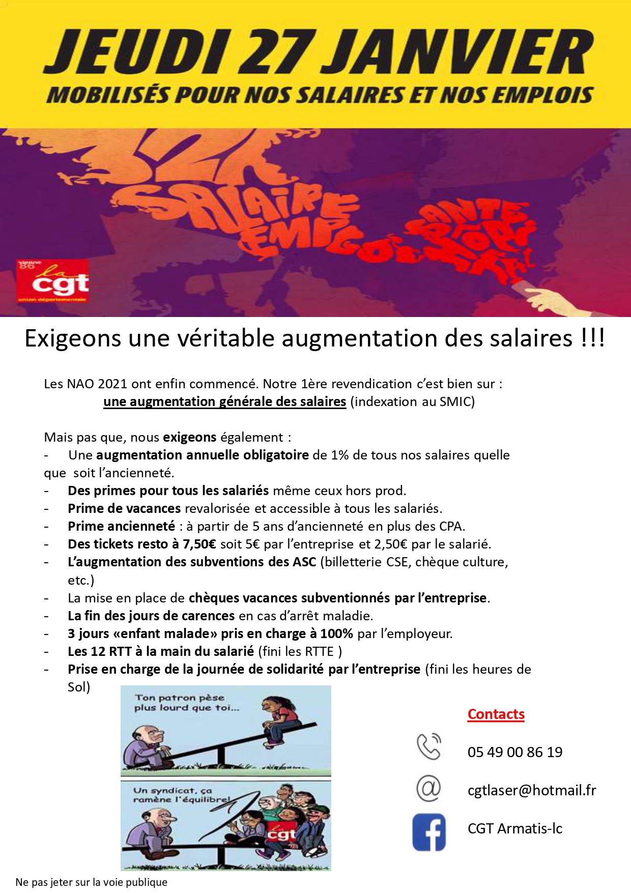 Greve du 27 janvier 2022