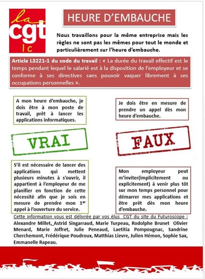 heure d'embauche