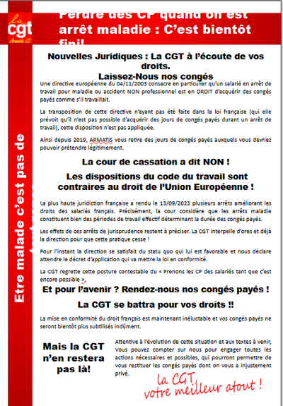 Perdre des CP quand on est arrêt maladie : C’est bientôt fini!