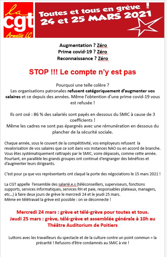 les 24 et 25 mars 2021 TOUS EN GREVE