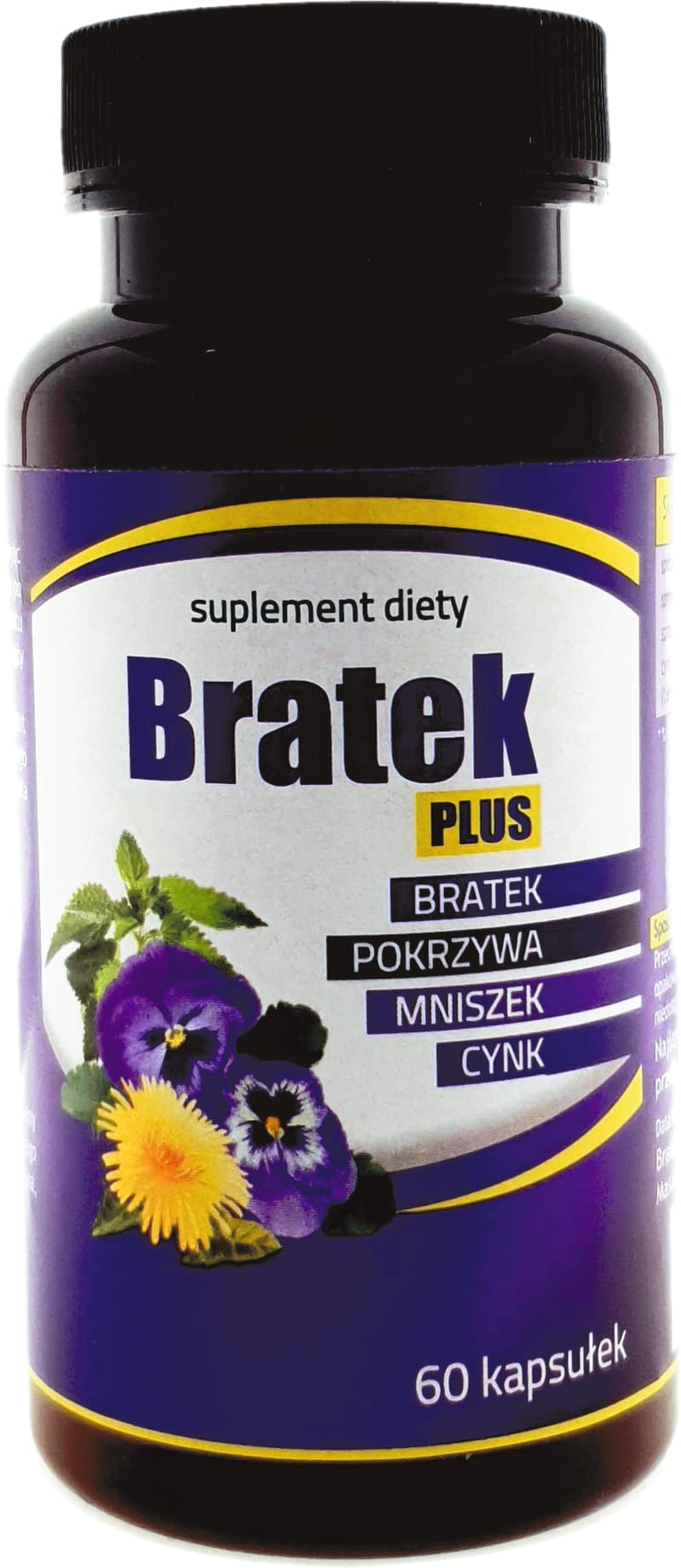 BRATEK PLUS 60 kapsułek ( bratek, mniszek, pokrzywa, cynk )