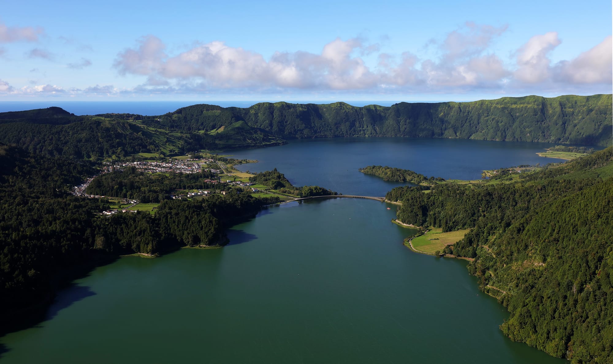 Miradouro da Vista do Rei - Lagoa Verde - Lagoa Azul - Sete Cidades - São Miguel - Azoren - Portugal