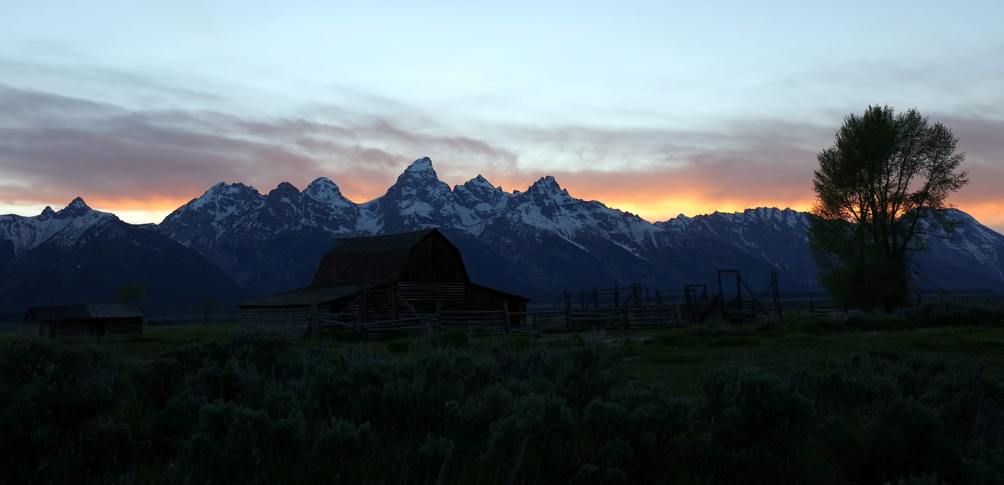 John Moulton Homestead - Mormon Row - Antelope Flats - Teton Range - Grand Teton National Park