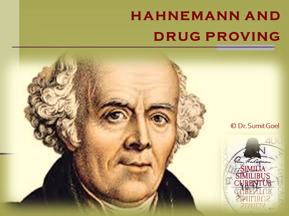 Hahnemann and Drug Proving