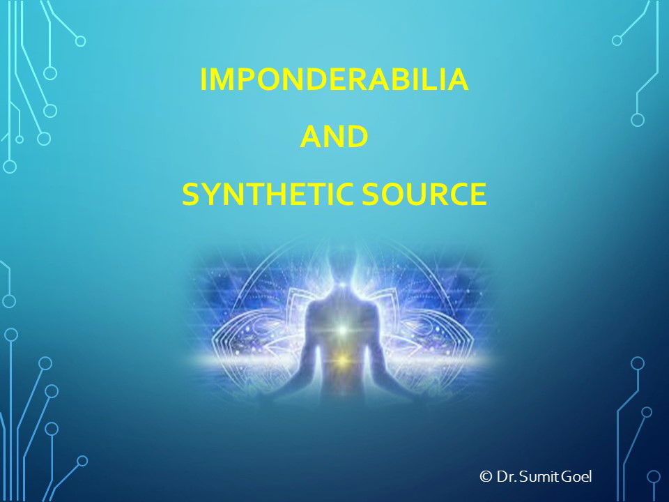 Imponderabilia and Synthetic Source