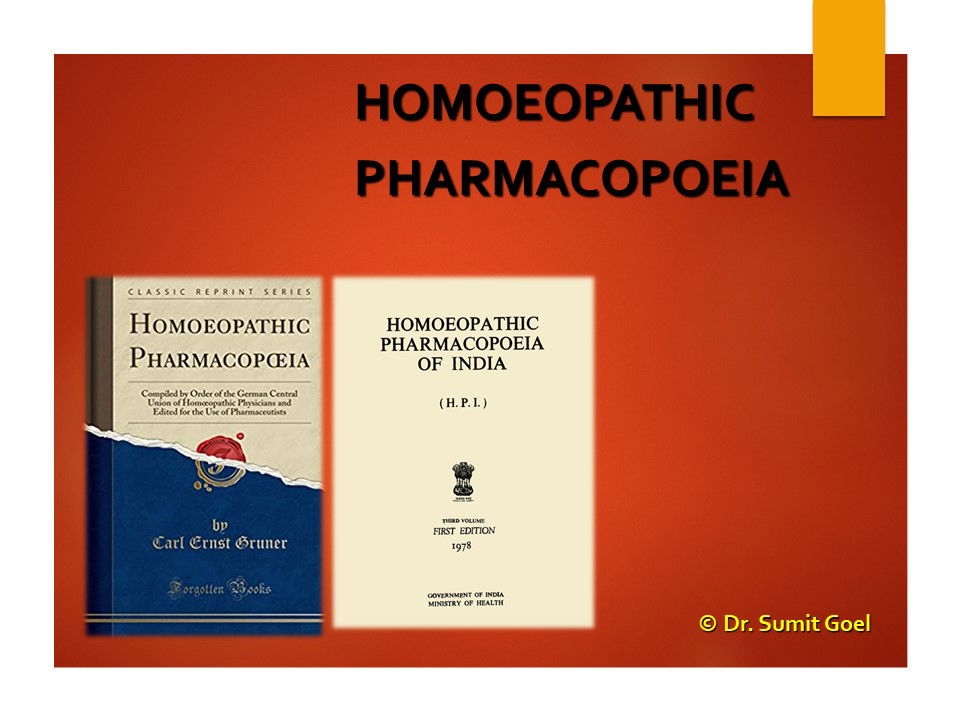 Homoeopathic Pharmacopoeia