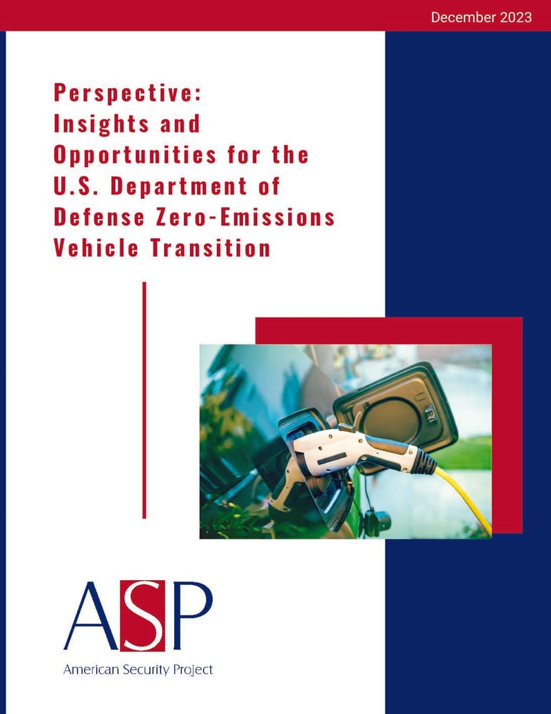 Perspective – Insights and Opportunities for the U.S. Department of Defense Zero-Emissions Vehicle Fleet Transition