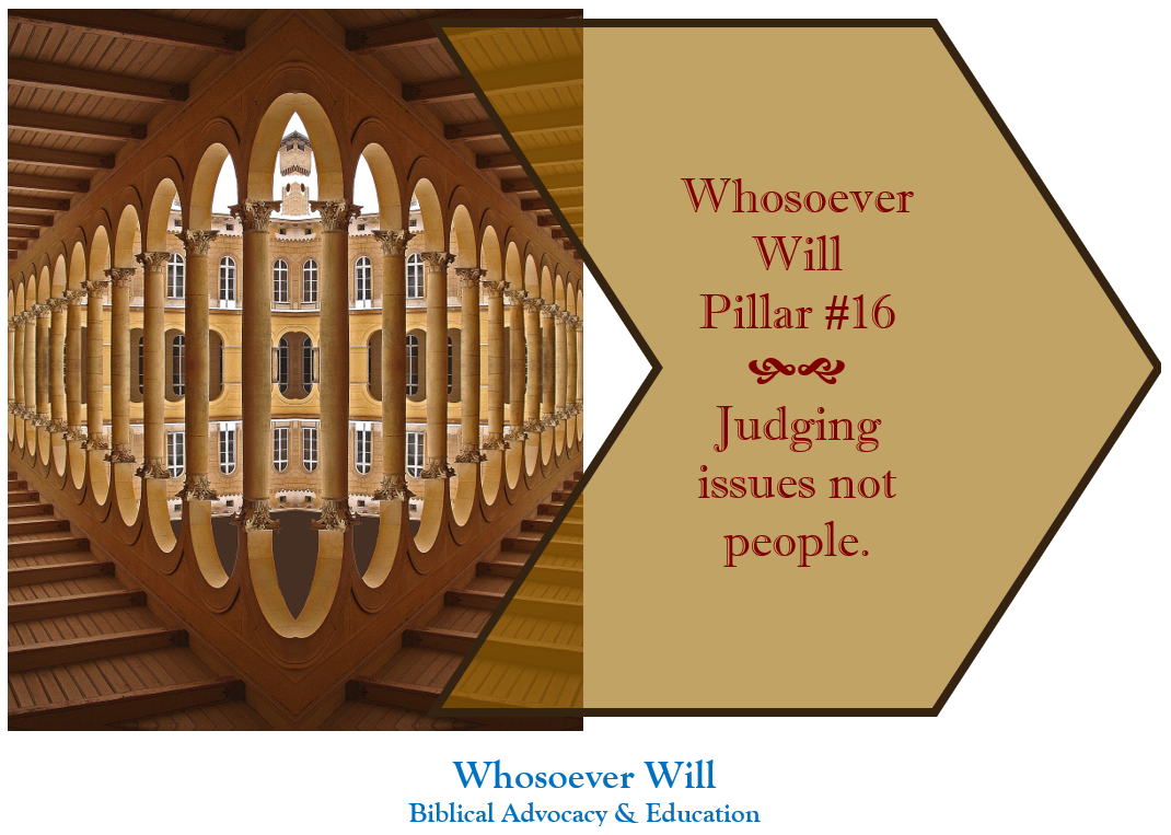 WsW Pillar #16- Judging issues not people