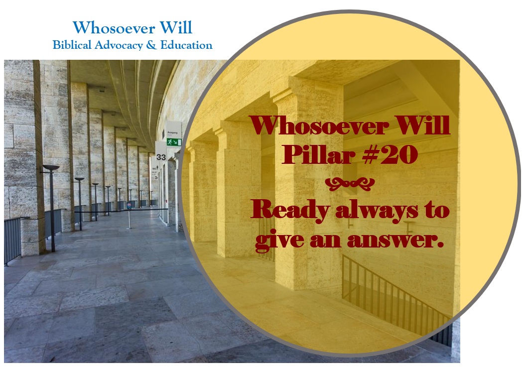 WsW Pillar #20 - Ready always to give an answer