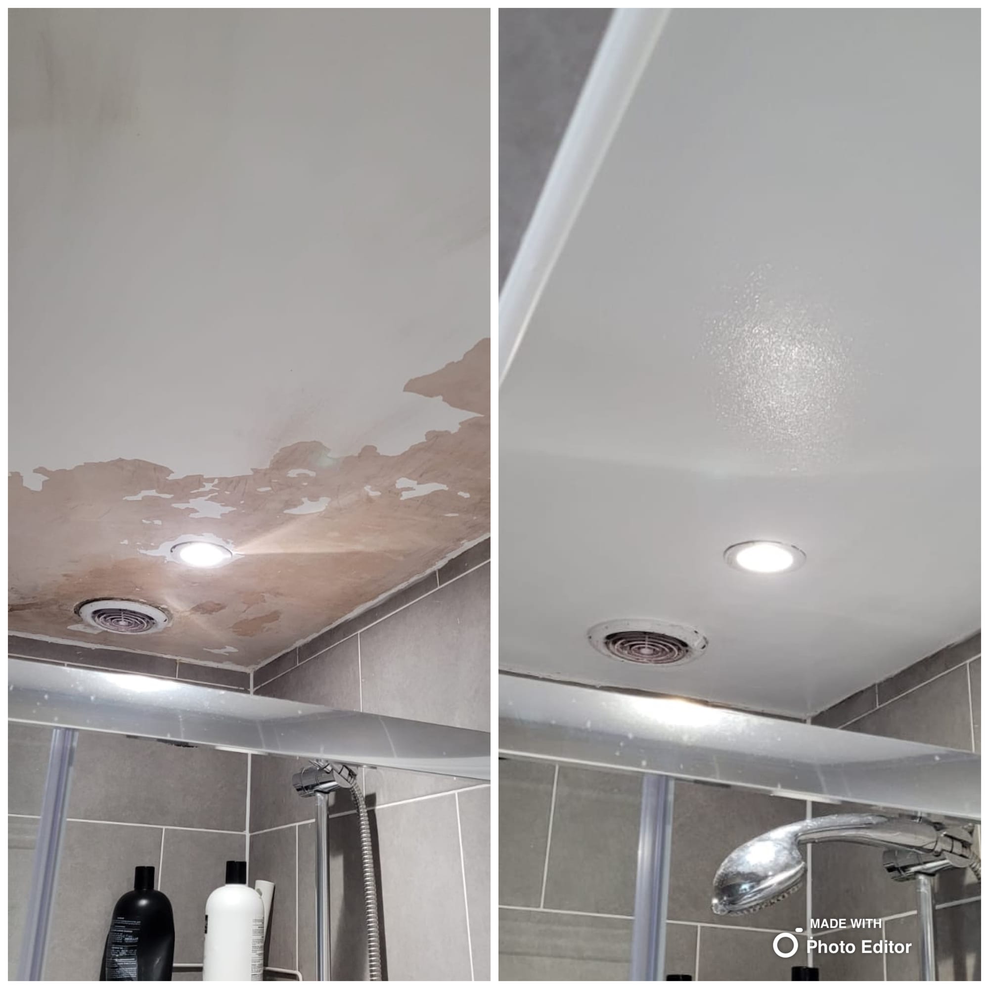Re-painting a bathroom ceiling