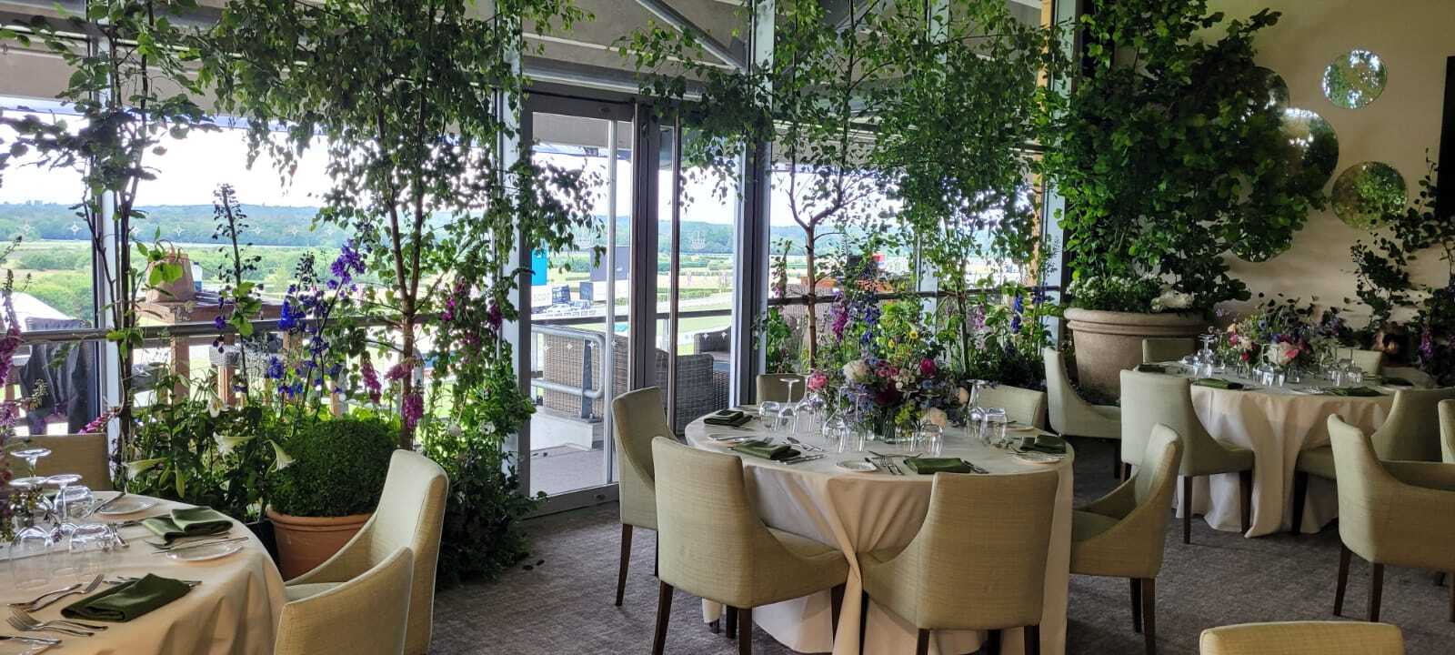 Corporate client- Helped set up this VIP lounge at the Royal Ascot for ‘Miranda Fairhurst Flowers’