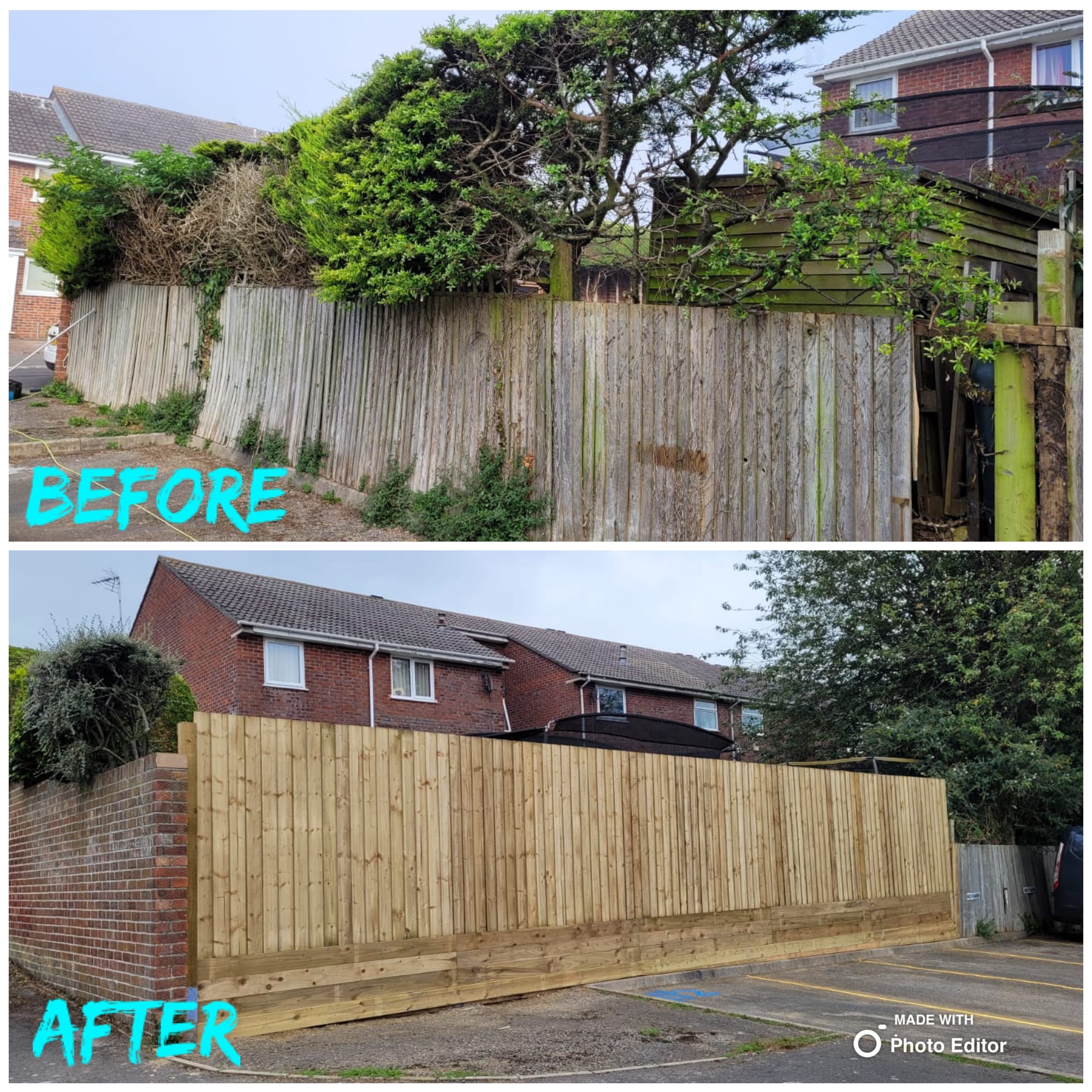 Hand-made new fence