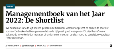 Genomineerd Shortlist Beste Managementboek van het Jaar 2022!