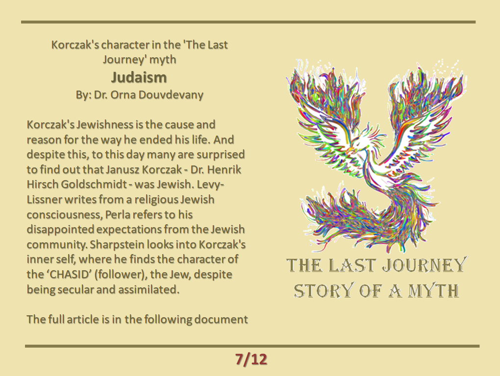 Korczak's character as emerging from the 'The last journey' myth: Judaism