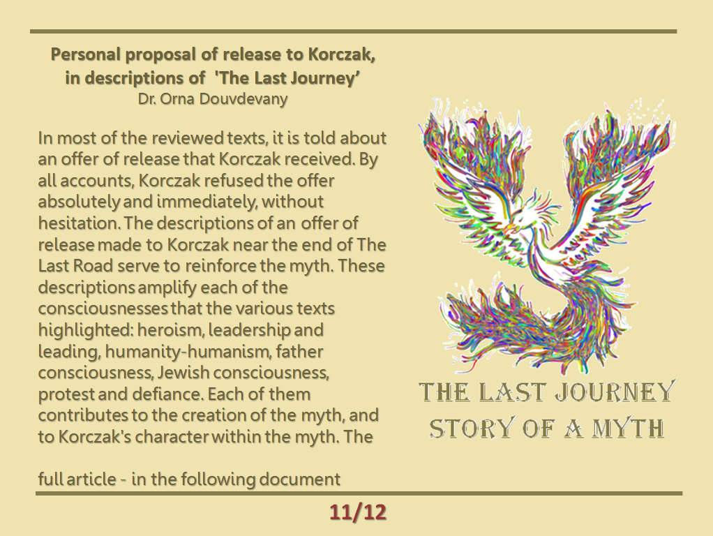 Personal proposal of release to Korczak In descriptions of 'The Last Journey'