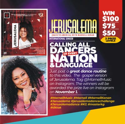 $225 JERUSALEMA DANCE CHALLENGE CONTEST BY MARNELL KENAN