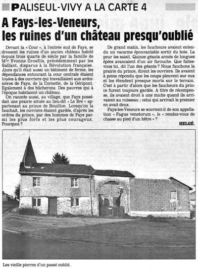 Le Château de Fays-les-Veneurs