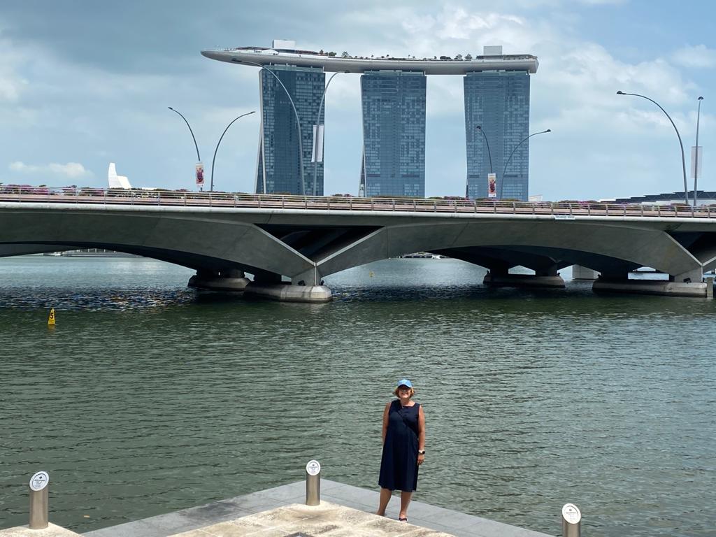 Auf dem Weg zur "Spagolounge" im 57. Stock des Marina Bay Sandshotel