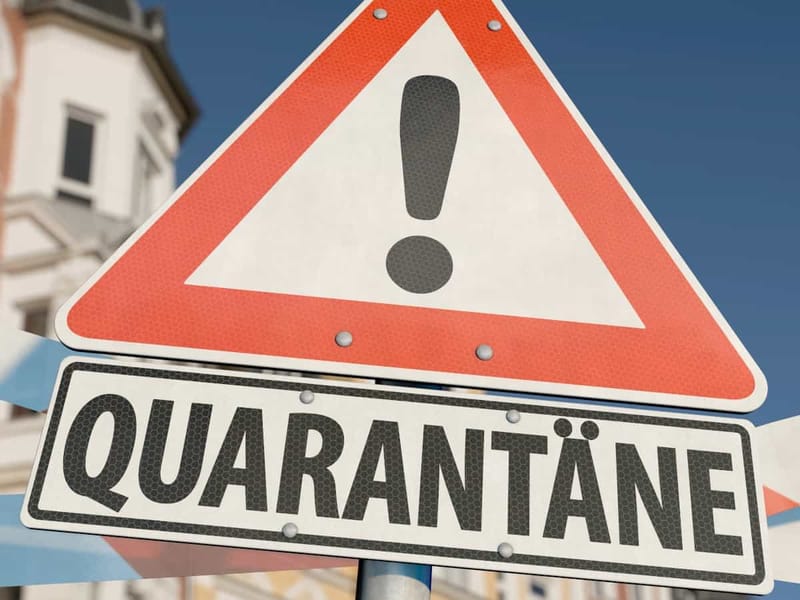 Erneute Absage des Fluges-Quarantäneansage