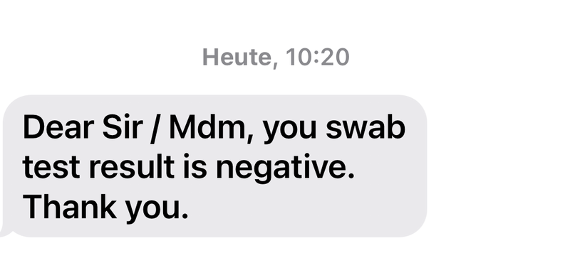 11. Oktober 2020 - 13. Quarantänetag