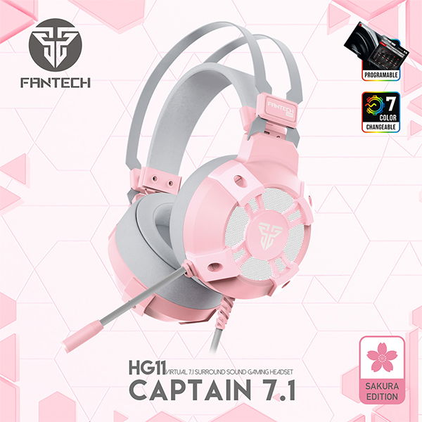 Fantech HG11 Sakura Edition Captain 7.1 Surround Gaming Headset