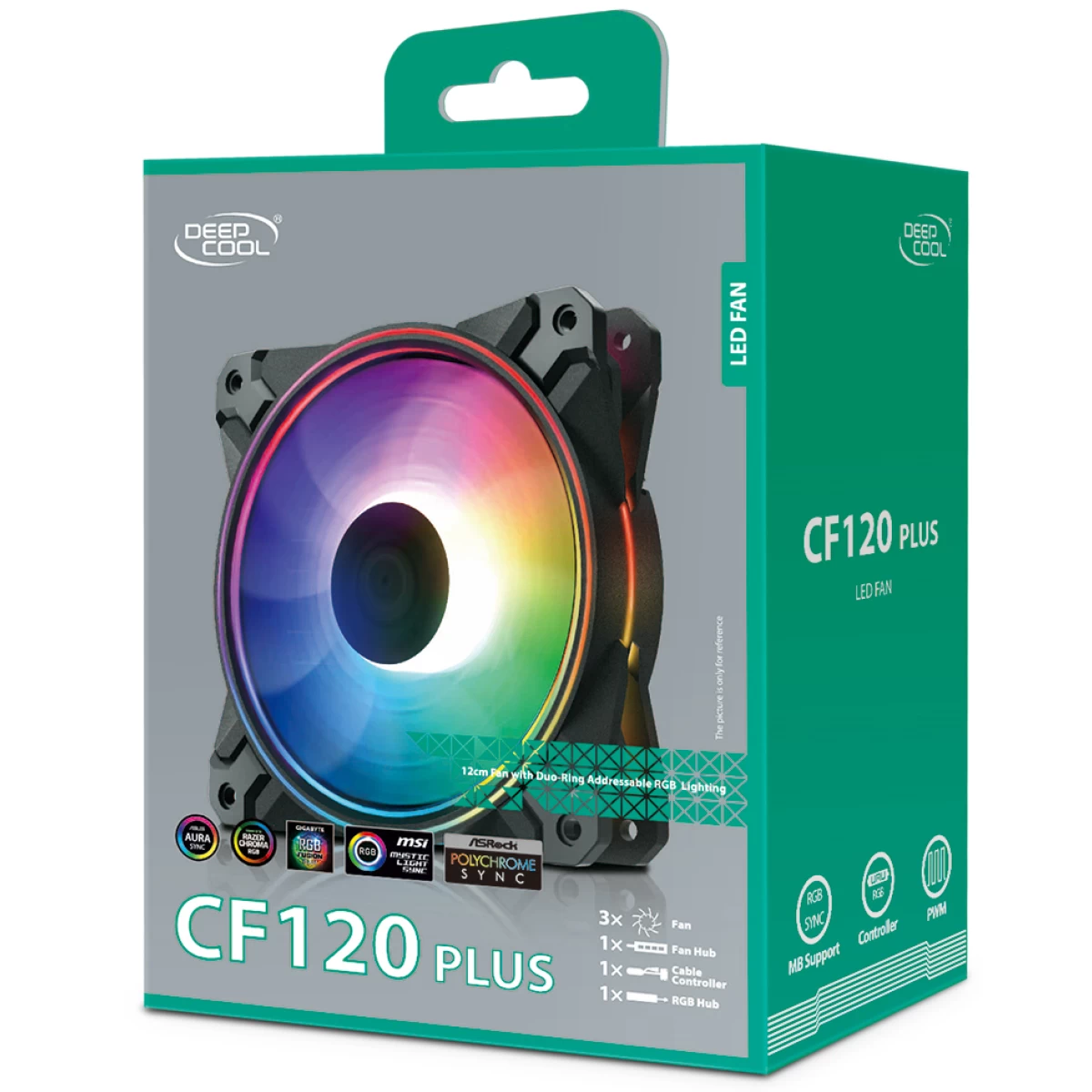 DEEPCOOL CF120 Plus 120mm Case PWM  Fan 3-in-1 Pack