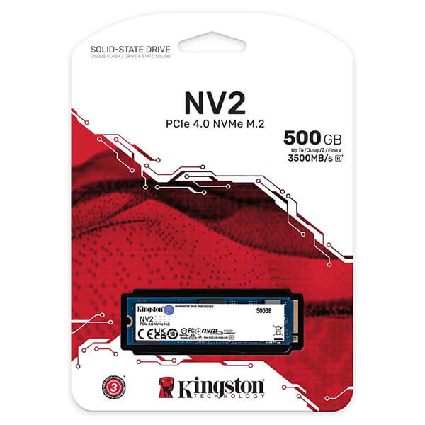 Kingston NV2 500G M.2 2280 NVMe Internal SSD | PCIe 4.0 Gen